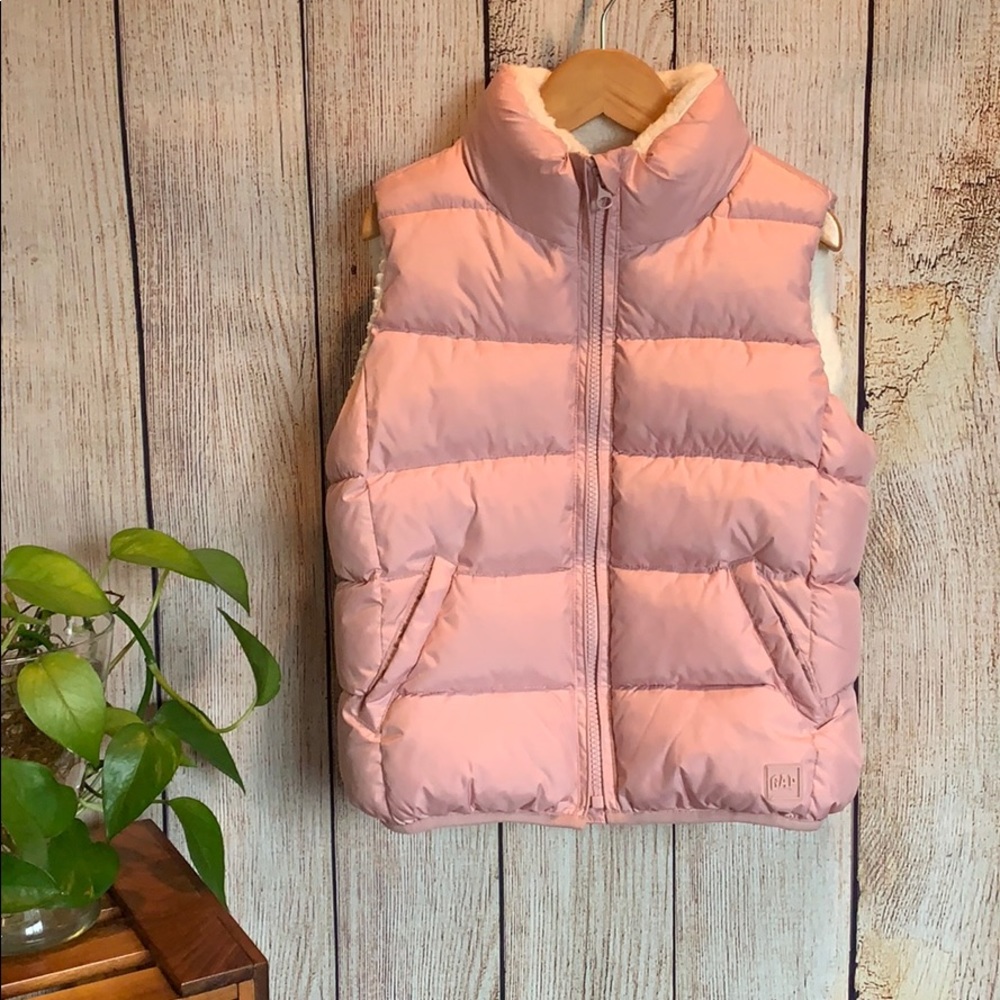GAP Girls Warmest Quilted Sherpa Lined Puffer Vest
